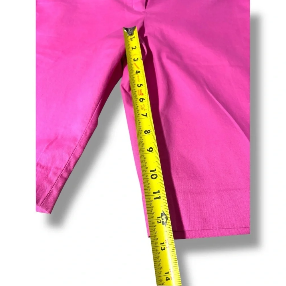 Express Design Studio Chic Bright Pink Soft Cotton Women's Bermuda Shorts - Picture 3 of 11